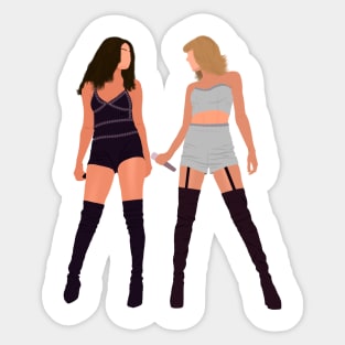 Sel and Tay on stage concert Outfit Fan Art Sticker